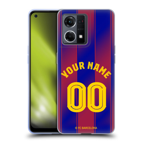 Custom Customised Personalised FC Barcelona 2025/26 Kit Home Soft Gel Case for OPPO Reno8 4G