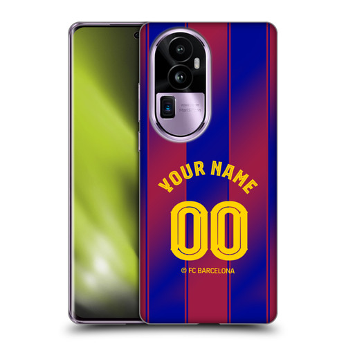 Custom Customised Personalised FC Barcelona 2025/26 Kit Home Soft Gel Case for OPPO Reno10 Pro+