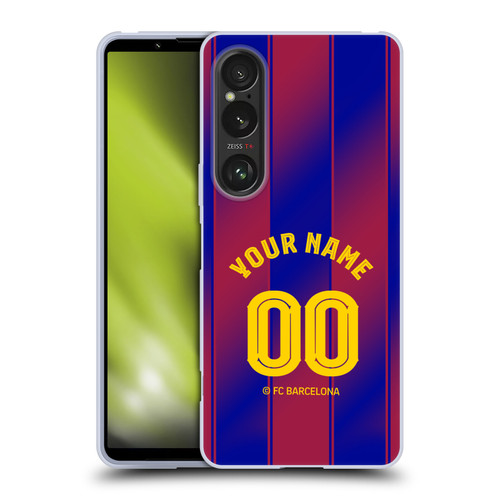 Custom Customised Personalised FC Barcelona 2025/26 Kit Home Soft Gel Case for Sony Xperia 1 VI 5G