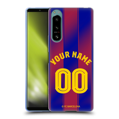 Custom Customised Personalised FC Barcelona 2025/26 Kit Home Soft Gel Case for Sony Xperia 5 IV
