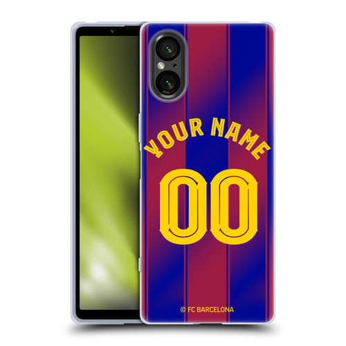 Custom Customised Personalised FC Barcelona 2025/26 Kit Home Soft Gel Case for Sony Xperia 5 V 5G Custom Customised Personalised FC Barcelona 2025/26 Kit Home Soft Gel Case for Sony Xperia 5 V 5G
