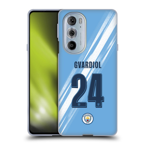 Manchester City Man City FC 2025/26 Players Home Kit 1st Group Joško Gvardiol Soft Gel Case for Motorola Edge X30