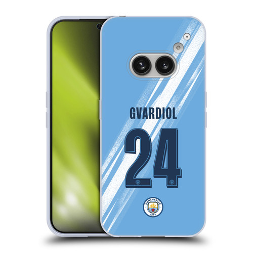 Manchester City Man City FC 2025/26 Players Home Kit 1st Group Joško Gvardiol Soft Gel Case for Nothing Phone (2a)