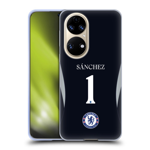 Chelsea Football Club 2025/26 Players Home Kit 1st Group Robert Sánchez Soft Gel Case for Huawei P50 Chelsea Football Club 2025/26 Players Home Kit 1st Group Robert Sánchez Soft Gel Case for Huawei P50