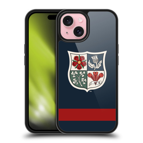 British and Irish Lions Badge Heritage Blue Gel Armour Case For Apple iPhone 15
