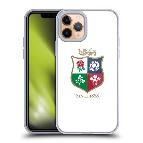 British and Irish Lions Badge White Soft Gel Case for Apple iPhone 11 Pro
