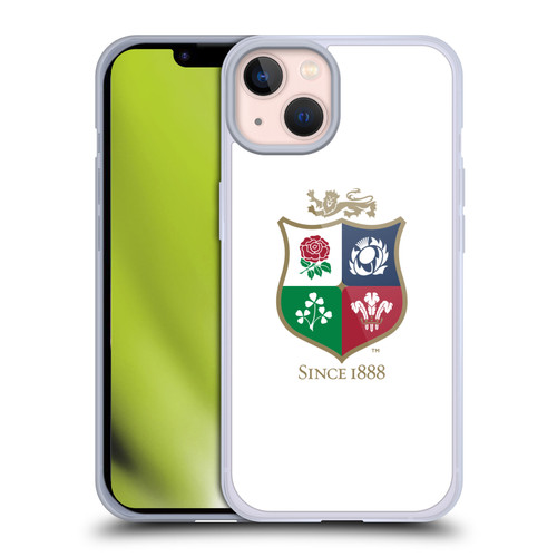 British and Irish Lions Badge White Soft Gel Case for Apple iPhone 13