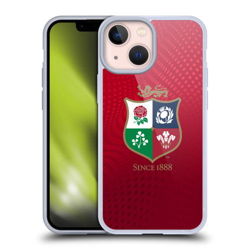 British and Irish Lions Badge Textured Soft Gel Case for Apple iPhone 13 Mini