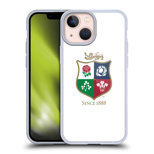 British and Irish Lions Badge White Soft Gel Case for Apple iPhone 13 Mini