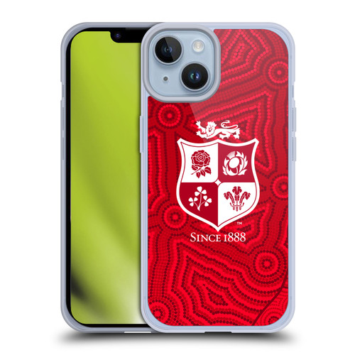 British and Irish Lions Badge Patterns Soft Gel Case for Apple iPhone 14