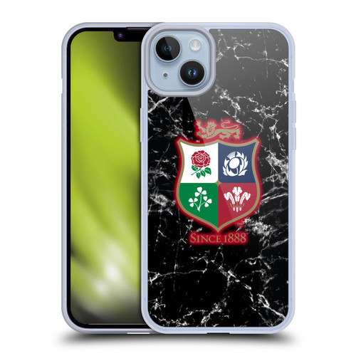 British and Irish Lions Badge Marble Soft Gel Case for Apple iPhone 14 Plus