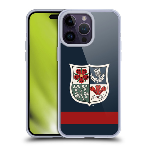 British and Irish Lions Badge Heritage Blue Soft Gel Case for Apple iPhone 14 Pro Max