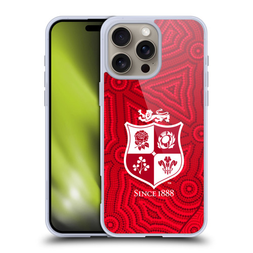 British and Irish Lions Badge Patterns Soft Gel Case for Apple iPhone 16 Pro Max
