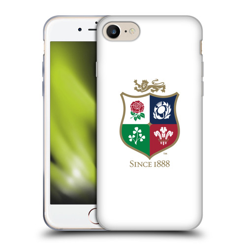 British and Irish Lions Badge White Soft Gel Case for Apple iPhone 7 / 8 / SE 2020 & 2022
