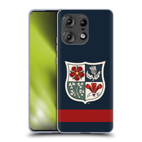 British and Irish Lions Badge Heritage Blue Soft Gel Case for Motorola Edge 50 Pro