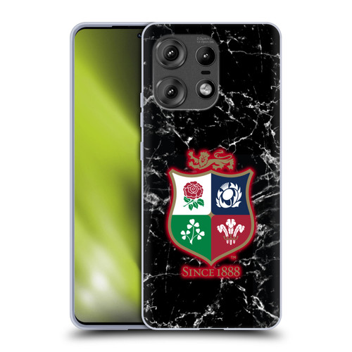 British and Irish Lions Badge Marble Soft Gel Case for Motorola Edge 50 Pro