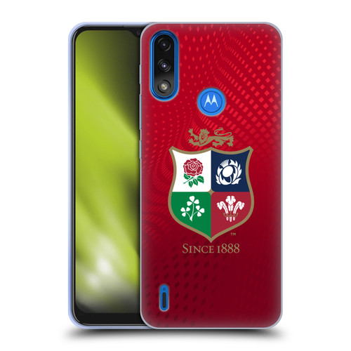 British and Irish Lions Badge Textured Soft Gel Case for Motorola Moto E7 Power / Moto E7i Power