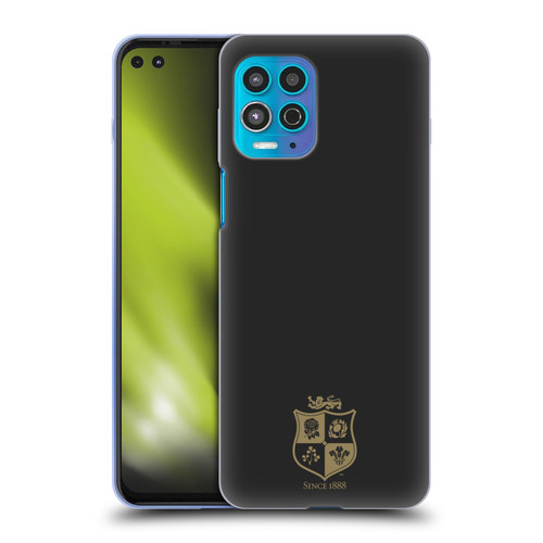 British and Irish Lions Badge Black & Gold Soft Gel Case for Motorola Moto G100