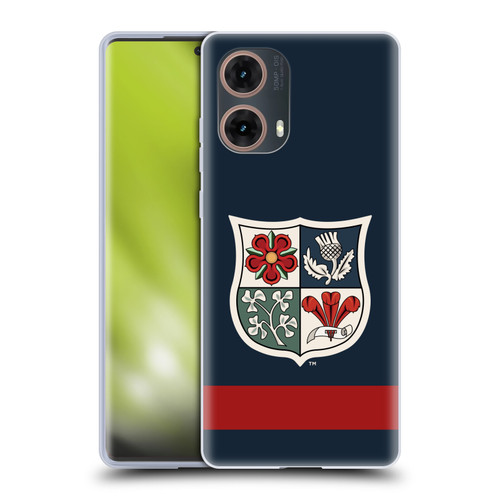 British and Irish Lions Badge Heritage Blue Soft Gel Case for Motorola Moto G85