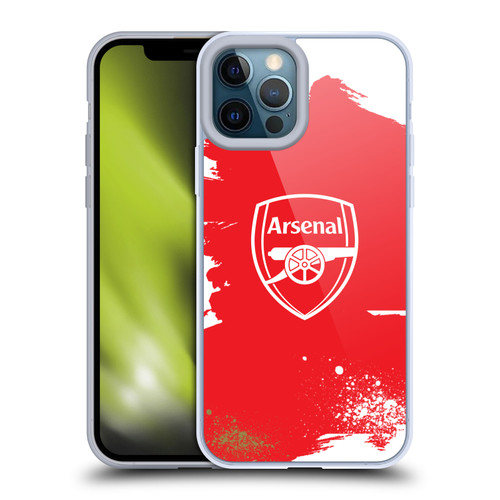 Arsenal FC Graffiti Art Crest Soft Gel Case for Apple iPhone 12 Pro Max
