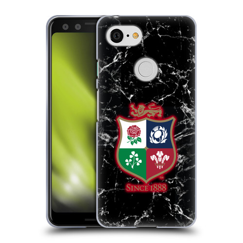British and Irish Lions Badge Marble Soft Gel Case for Google Pixel 3