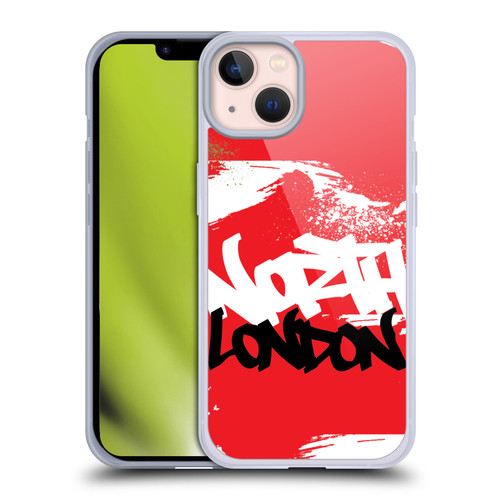 Arsenal FC Graffiti Art North London Soft Gel Case for Apple iPhone 13