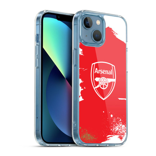Arsenal FC Graffiti Art Crest Soft Gel Case for Apple iPhone 13 Mini & MagSafe