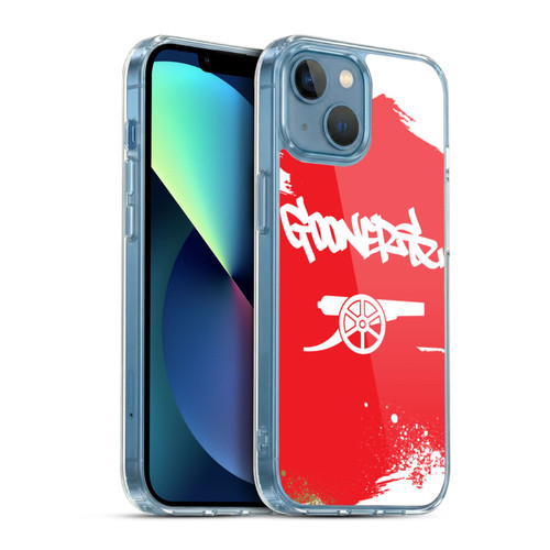 Arsenal FC Graffiti Art Gunners Soft Gel Case for Apple iPhone 13 Mini & MagSafe