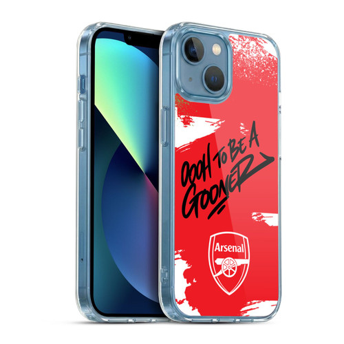 Arsenal FC Graffiti Art Oh To Be Soft Gel Case for Apple iPhone 13 Mini & MagSafe