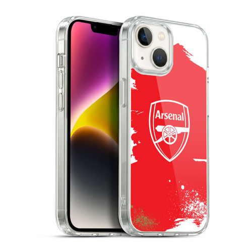 Arsenal FC Graffiti Art Crest Soft Gel Case for Apple iPhone 14