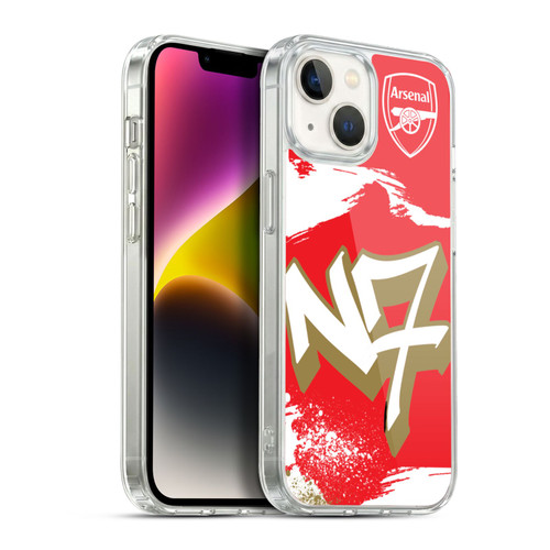 Arsenal FC Graffiti Art N7 Soft Gel Case for Apple iPhone 14