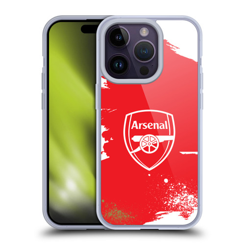Arsenal FC Graffiti Art Crest Soft Gel Case for Apple iPhone 14 Pro