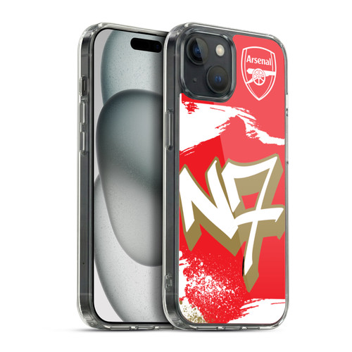 Arsenal FC Graffiti Art N7 Soft Gel Case for Apple iPhone 15 Plus & MagSafe