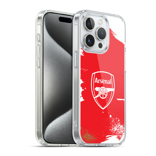 Arsenal FC Graffiti Art Crest Soft Gel Case for Apple iPhone 15 Pro & MagSafe