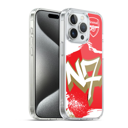 Arsenal FC Graffiti Art N7 Soft Gel Case for Apple iPhone 15 Pro & MagSafe