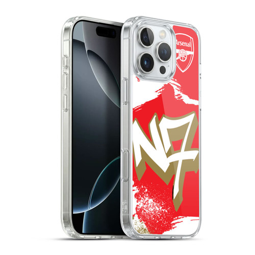 Arsenal FC Graffiti Art N7 Soft Gel Case for Apple iPhone 16 Pro Max & MagSafe