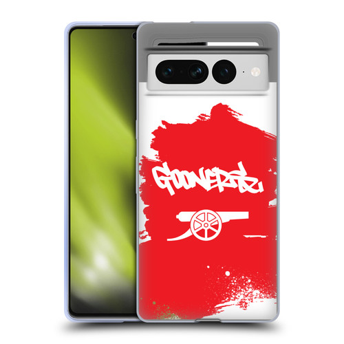 Arsenal FC Graffiti Art Gunners Soft Gel Case for Google Pixel 7 Pro
