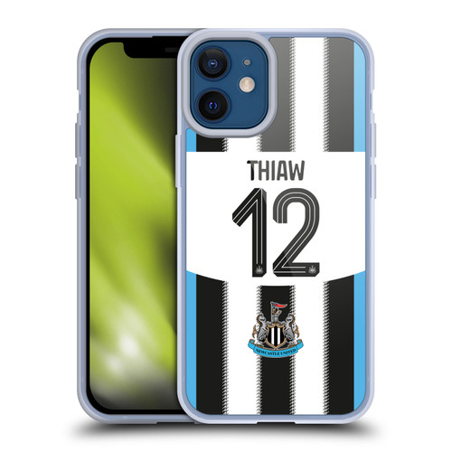 Newcastle United Football Club 2025/26 Players Home Kit 1st Group Malick Thiaw Soft Gel Case for Apple iPhone 12 Mini