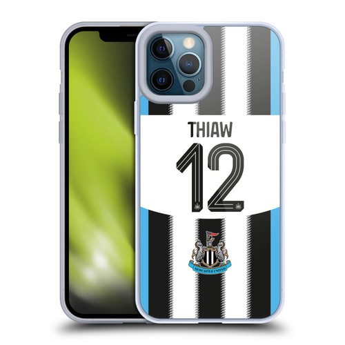 Newcastle United Football Club 2025/26 Players Home Kit 1st Group Malick Thiaw Soft Gel Case for Apple iPhone 12 Pro Max