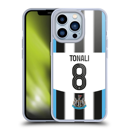 Newcastle United Football Club 2025/26 Players Home Kit 1st Group Sandro Tonali Soft Gel Case for Apple iPhone 13 Pro
