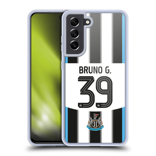 Newcastle United Football Club 2025/26 Players Home Kit 1st Group Bruno Guimarães Soft Gel Case for Samsung Galaxy S21 FE 5G