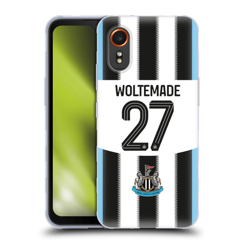 Newcastle United Football Club 2025/26 Players Home Kit 1st Group Nick Woltemade Soft Gel Case for Samsung Galaxy Xcover7 5G