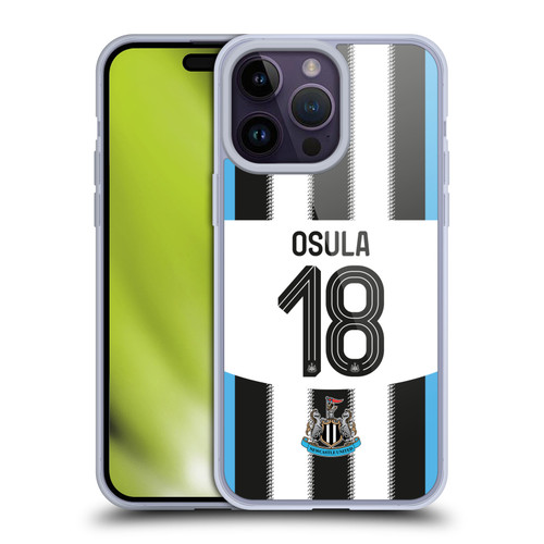 Newcastle United Football Club 2025/26 Players Home Kit 2nd Group William Osula Soft Gel Case for Apple iPhone 14 Pro Max