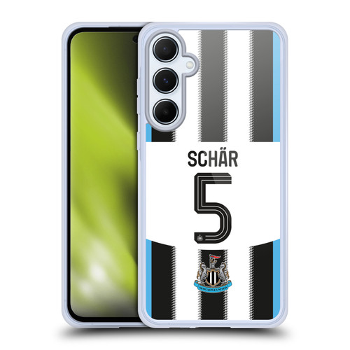 Newcastle United Football Club 2025/26 Players Home Kit 2nd Group Fabian Schär Soft Gel Case for Samsung Galaxy A55 5G