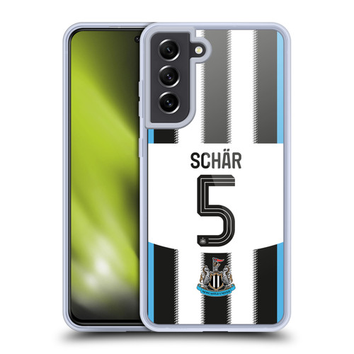 Newcastle United Football Club 2025/26 Players Home Kit 2nd Group Fabian Schär Soft Gel Case for Samsung Galaxy S21 FE 5G