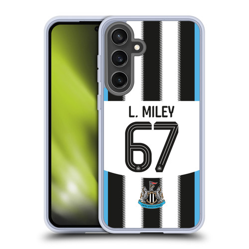 Newcastle United Football Club 2025/26 Players Home Kit 2nd Group Lewis Miley Soft Gel Case for Samsung Galaxy S24 FE