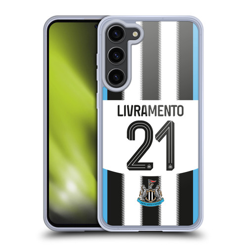 Newcastle United Football Club 2025/26 Players Home Kit 2nd Group Valentino Livramento Soft Gel Case for Samsung Galaxy S23+ 5G