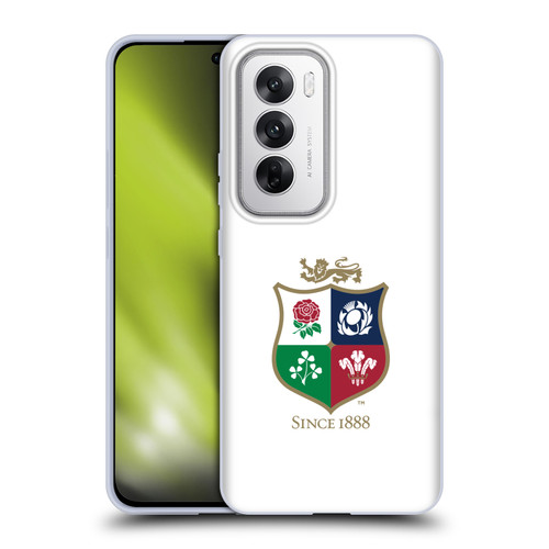 British and Irish Lions Badge White Soft Gel Case for OPPO Reno12 5G
