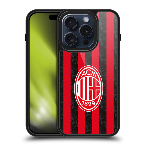AC Milan 2025/26 Crest Kit Home Gel Armour Case For Apple iPhone 15 Pro