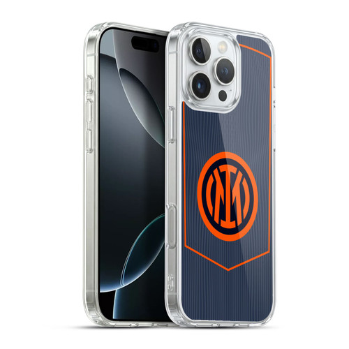 Fc Internazionale Milano 2025/26 Crest Kit Third Soft Gel Case for Apple iPhone 16 Pro Max & MagSafe